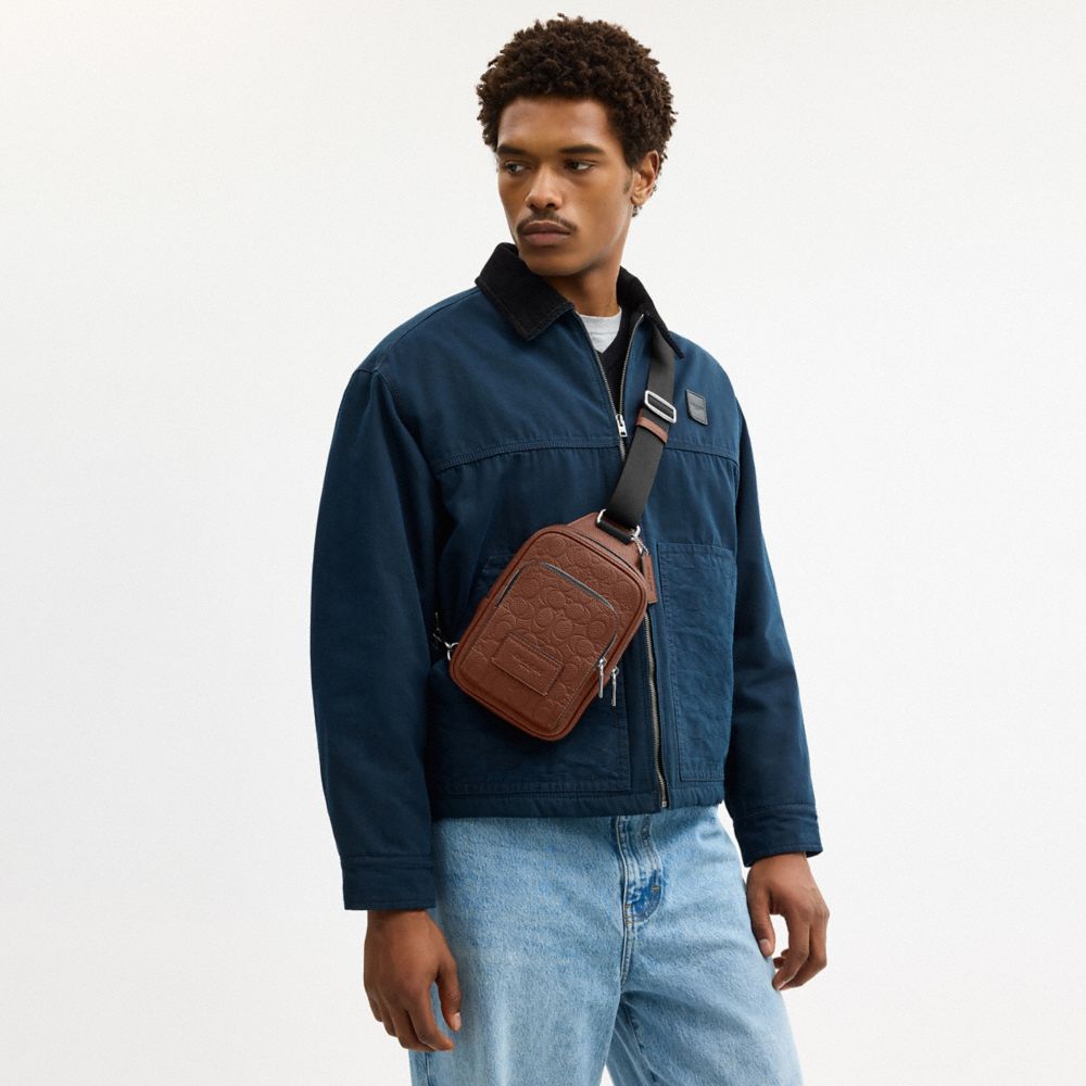 Racer Sling Pack In Signature Leather