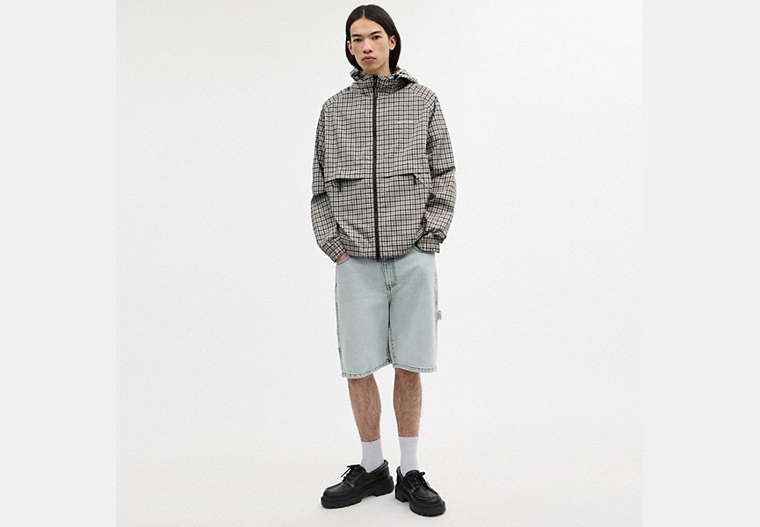 Plaid Windbreaker In Recycled Polyester