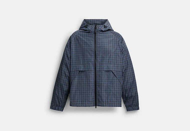 Plaid Windbreaker In Recycled Polyester
