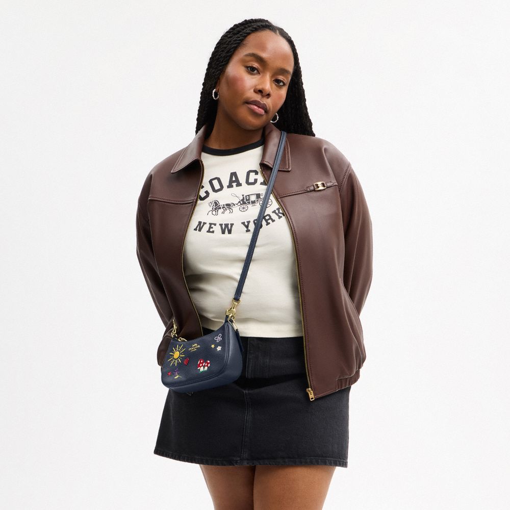 Teri Mini Crossbody Bag With Embroidery