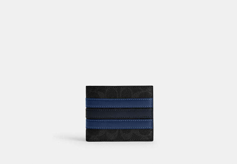 Id Billfold Wallet In Signature Canvas With Varsity Stripe