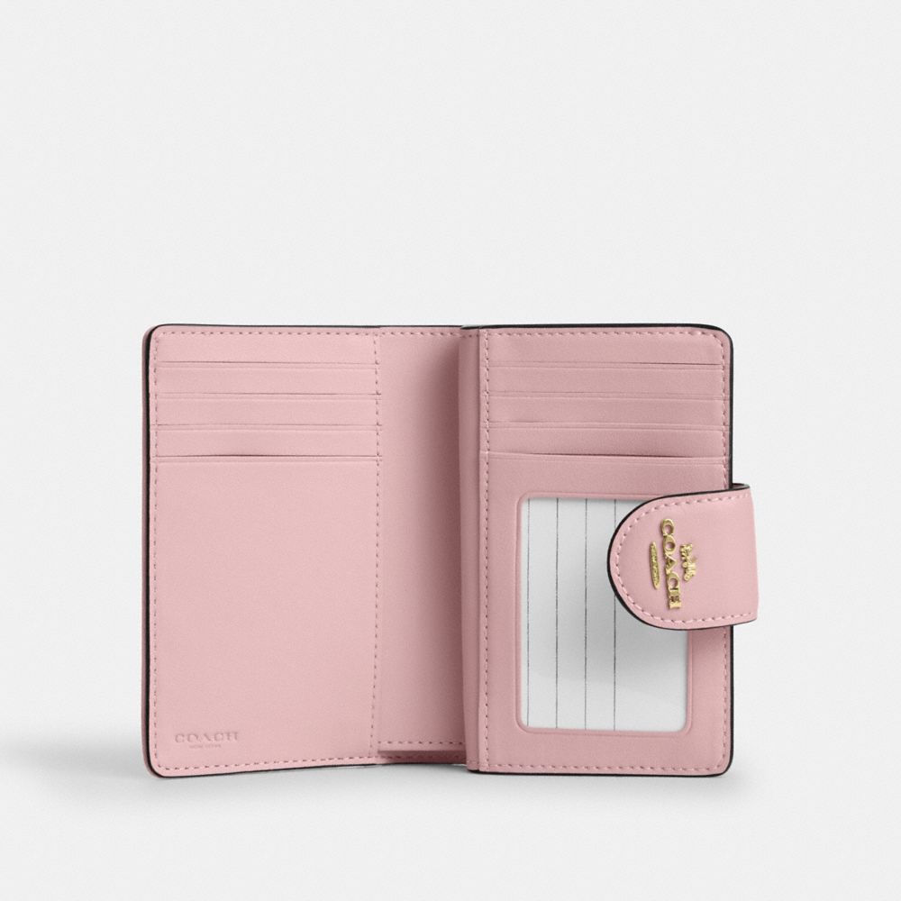 Medium Corner Zip Wallet With Gingham Print