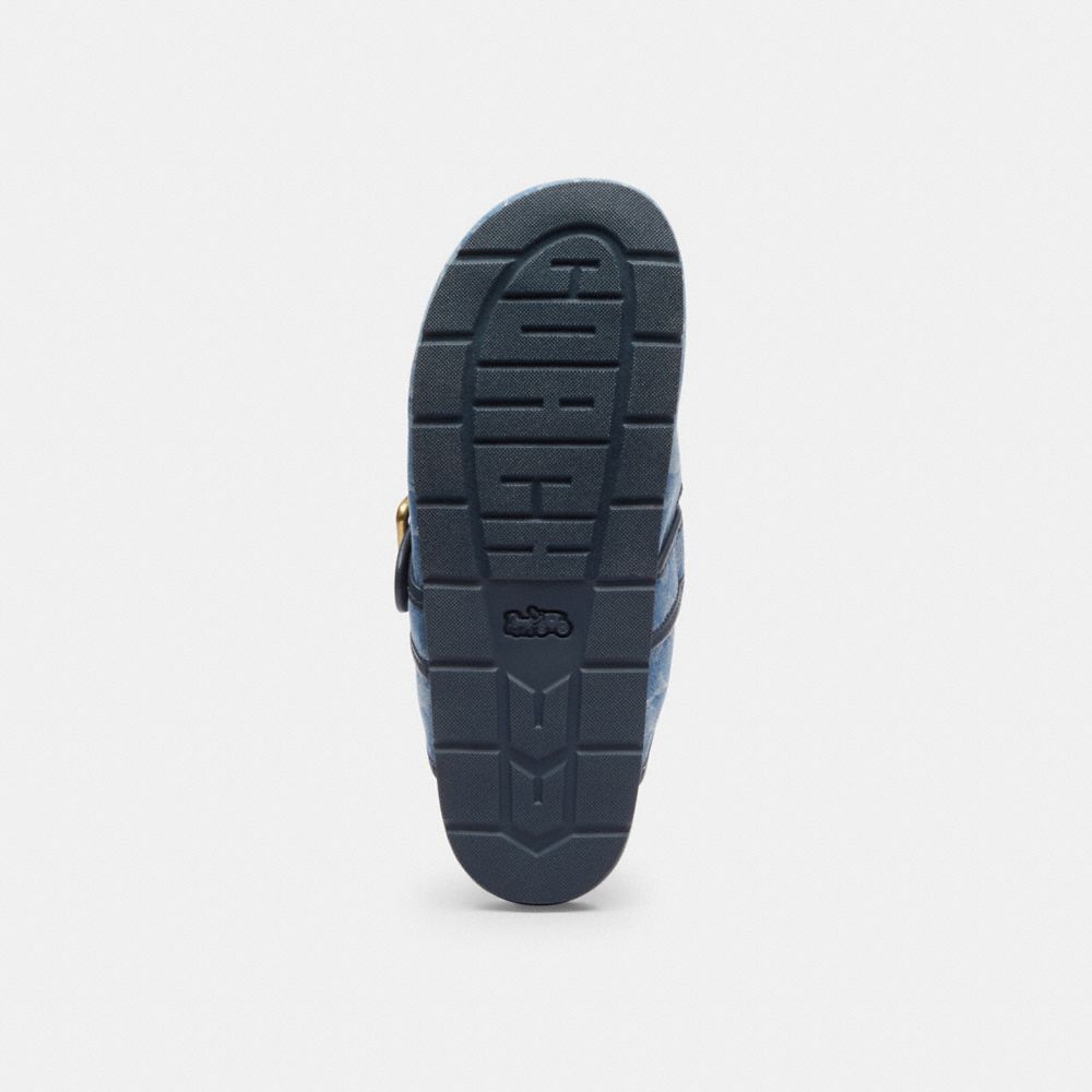 Archival Buckle Clog In Regenerative Cotton Signature Denim