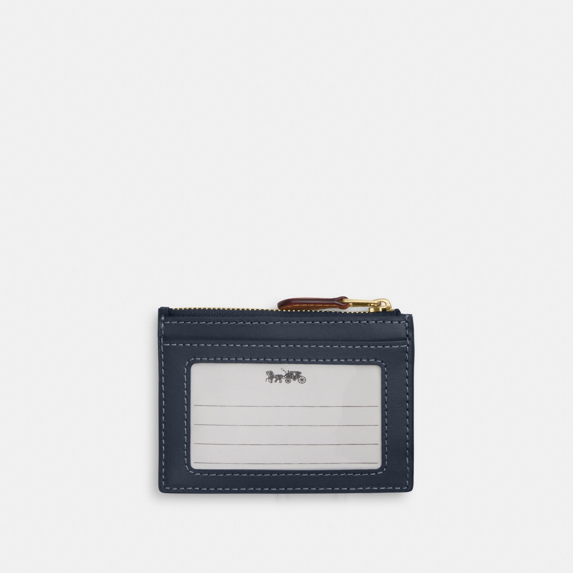 Mini Skinny Id Case In Signature Denim