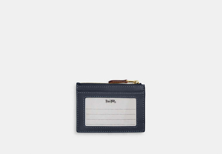 Mini Skinny Id Case In Signature Denim
