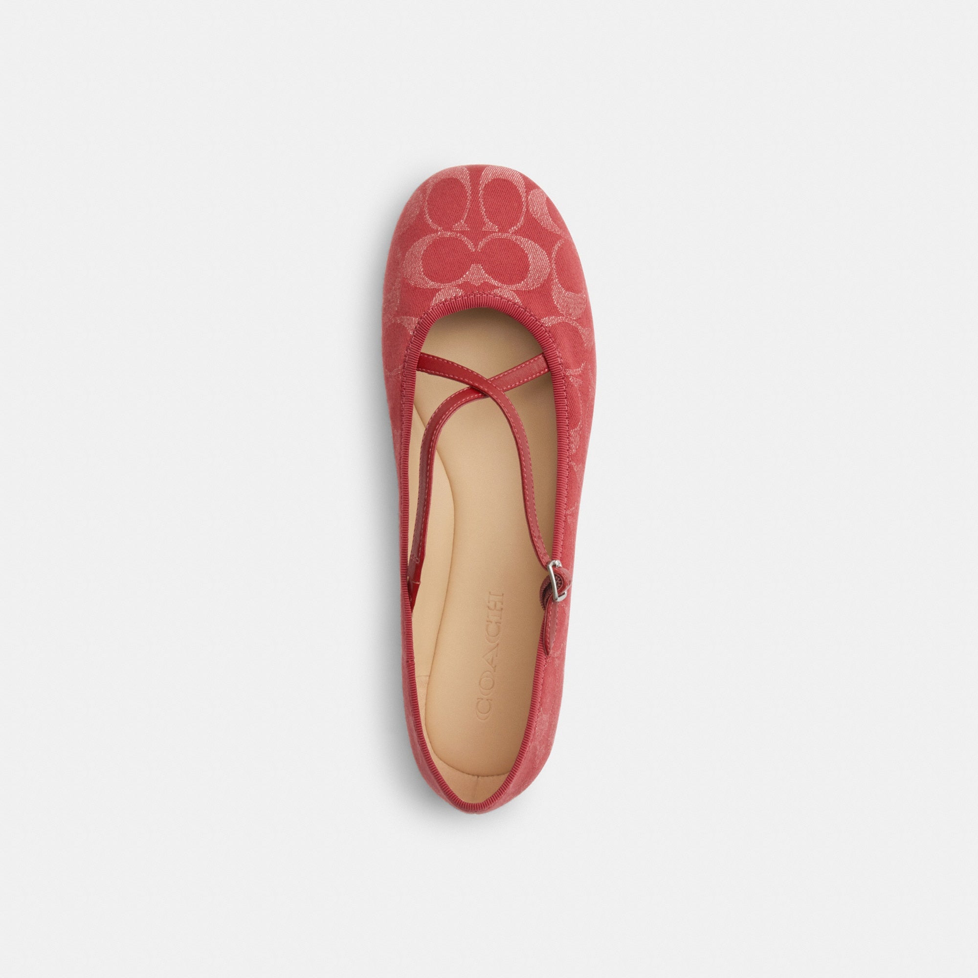Phoebe Ballet Flat In Signature Denim