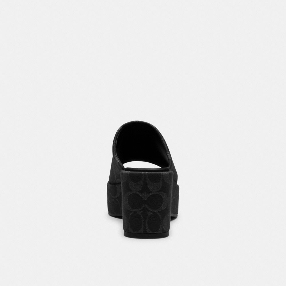 Phoebe Platform Sandal In Signature Denim
