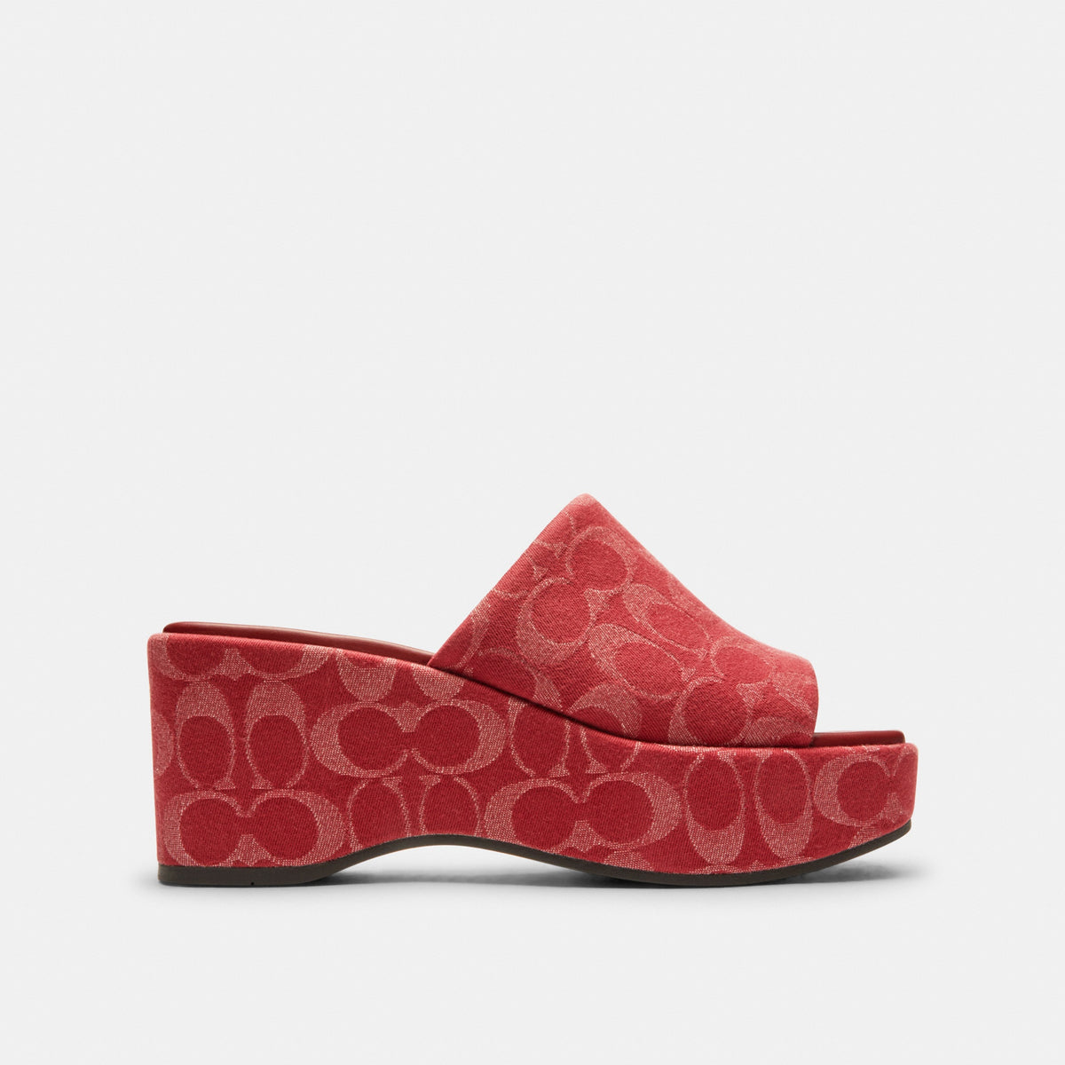Phoebe Platform Sandal In Signature Denim