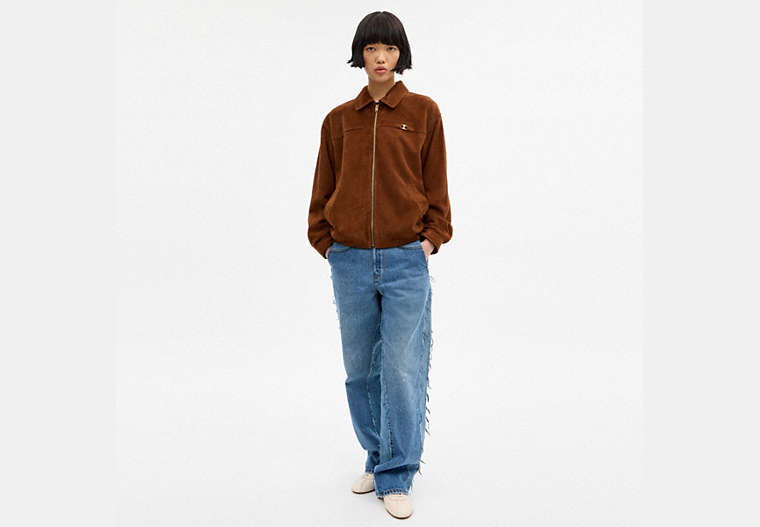 Heritage C Oversized Suede Bomber