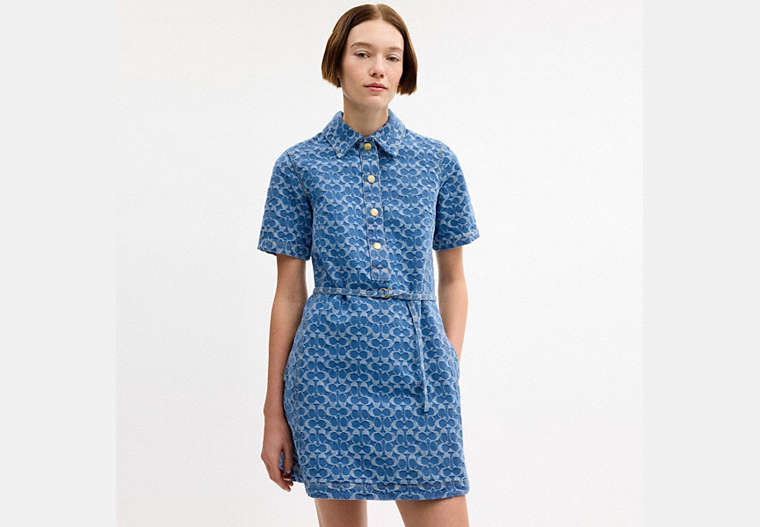 Signature Denim Dress In Organic Cotton