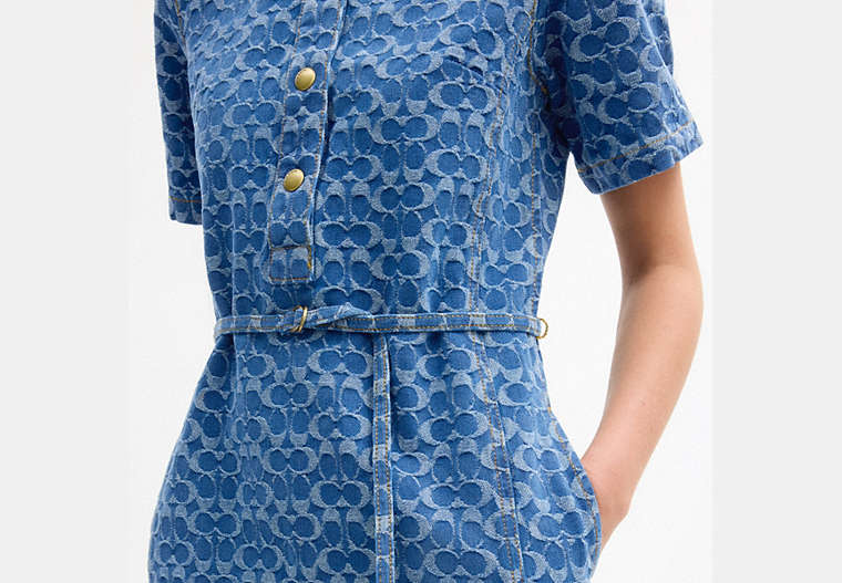 Signature Denim Dress In Organic Cotton