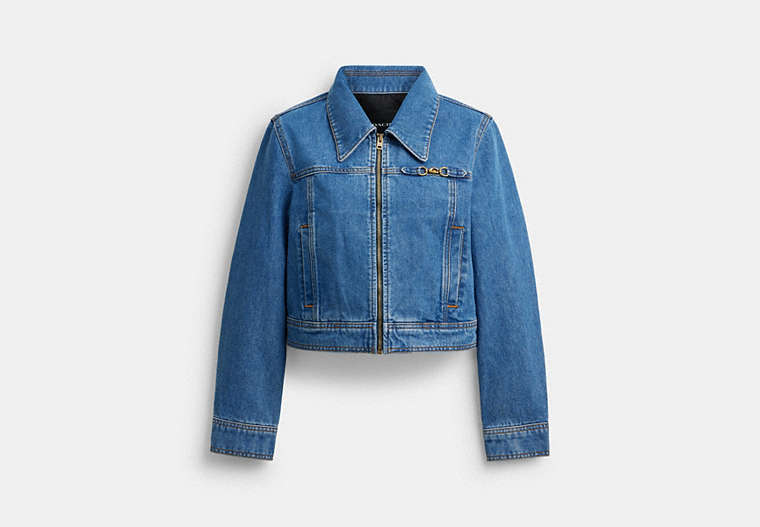 Sculpted C Shrunken Denim Jacket In Organic Cotton