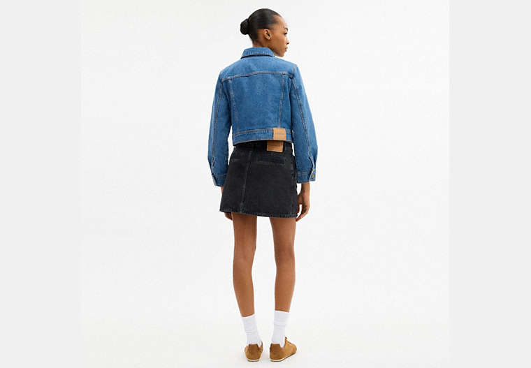 Sculpted C Shrunken Denim Jacket In Organic Cotton
