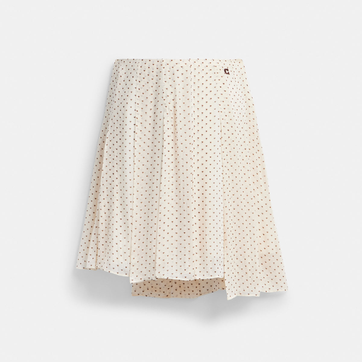 Printed Asymmetrical Pleated Skirt