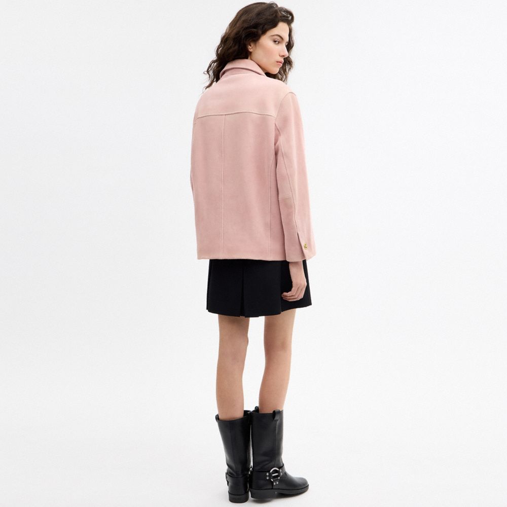Suede Turnlock Jacket