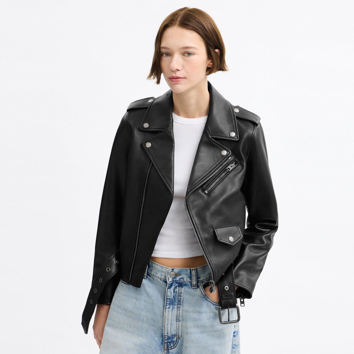Belted Moto Jacket