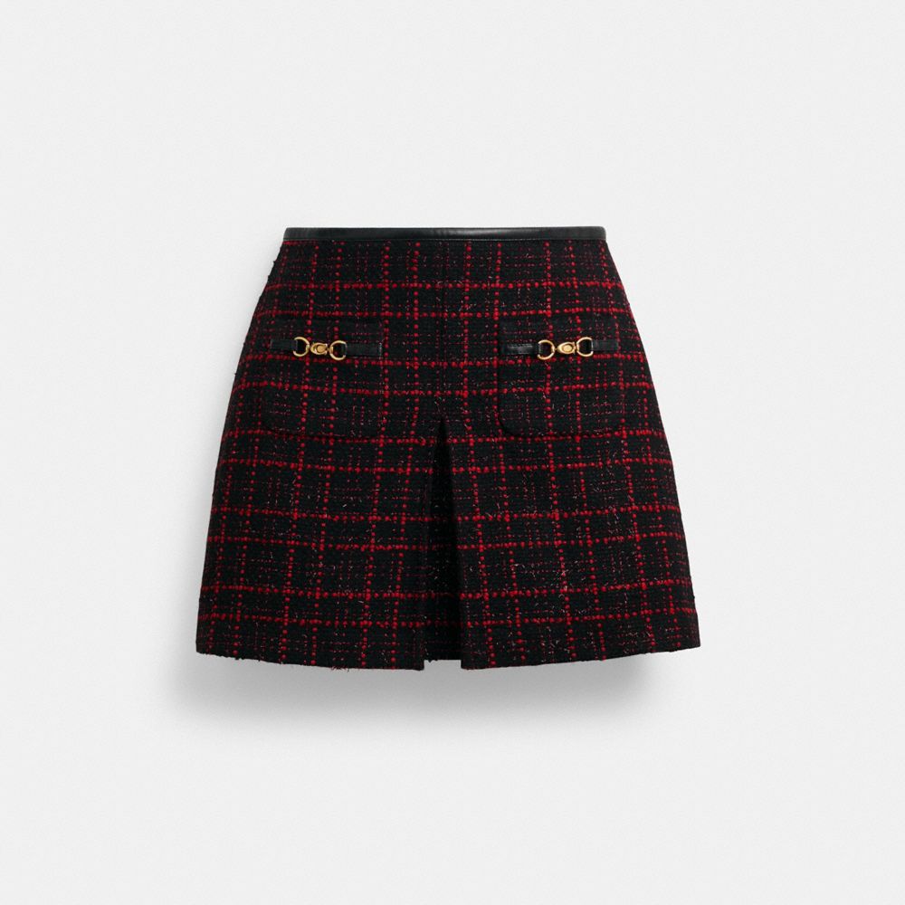 Sculpted C Tweed Skirt