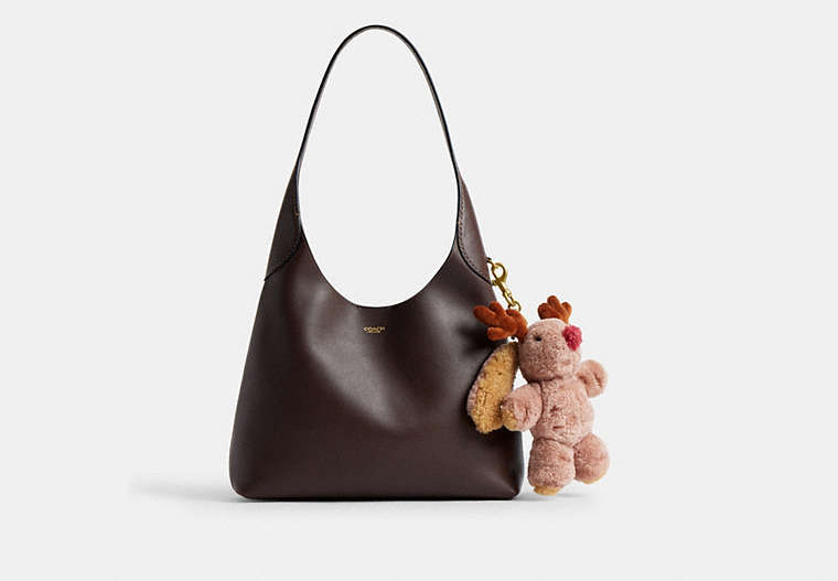 Floppy With Antlers Bag Charm In Shearling
