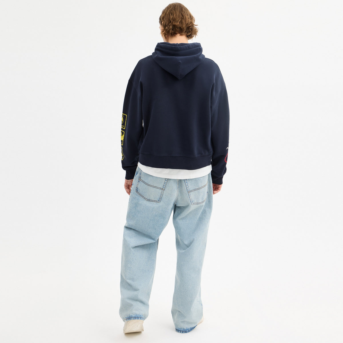 Dinosaur Collage Relaxed Hoodie In Organic Cotton