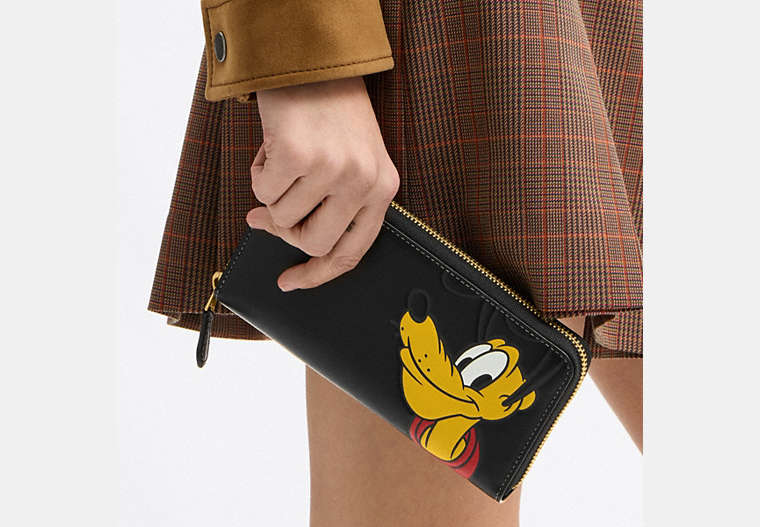 Disney X Coach Essential Accordion Zip Wallet With Pluto