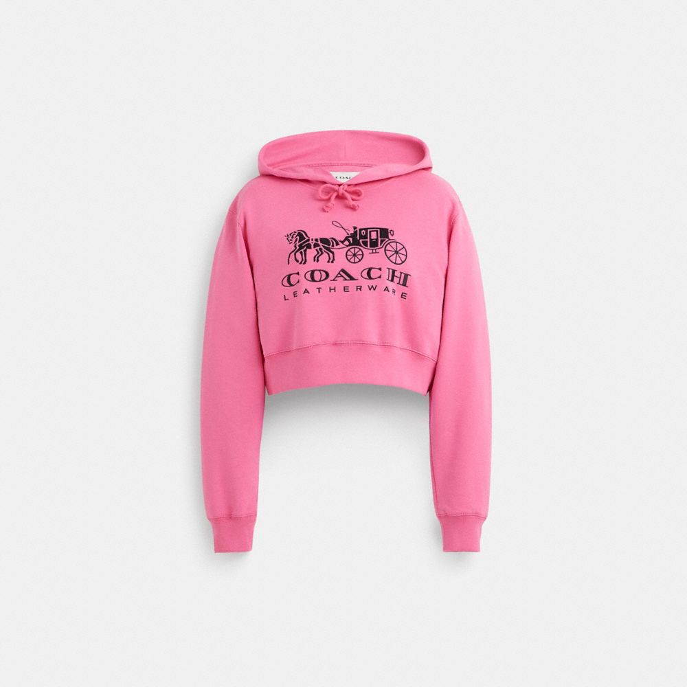 Restored Horse And Carriage Cropped Hoodie