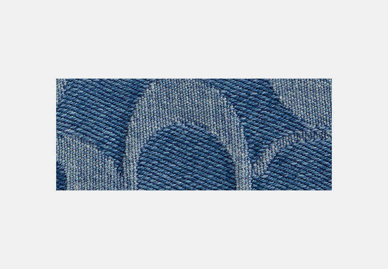 Zip Card Case In Signature Denim