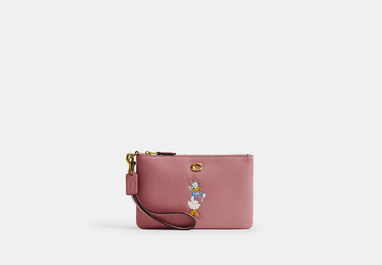 Disney X Coach Essential Small Wristlet With Daisy Duck