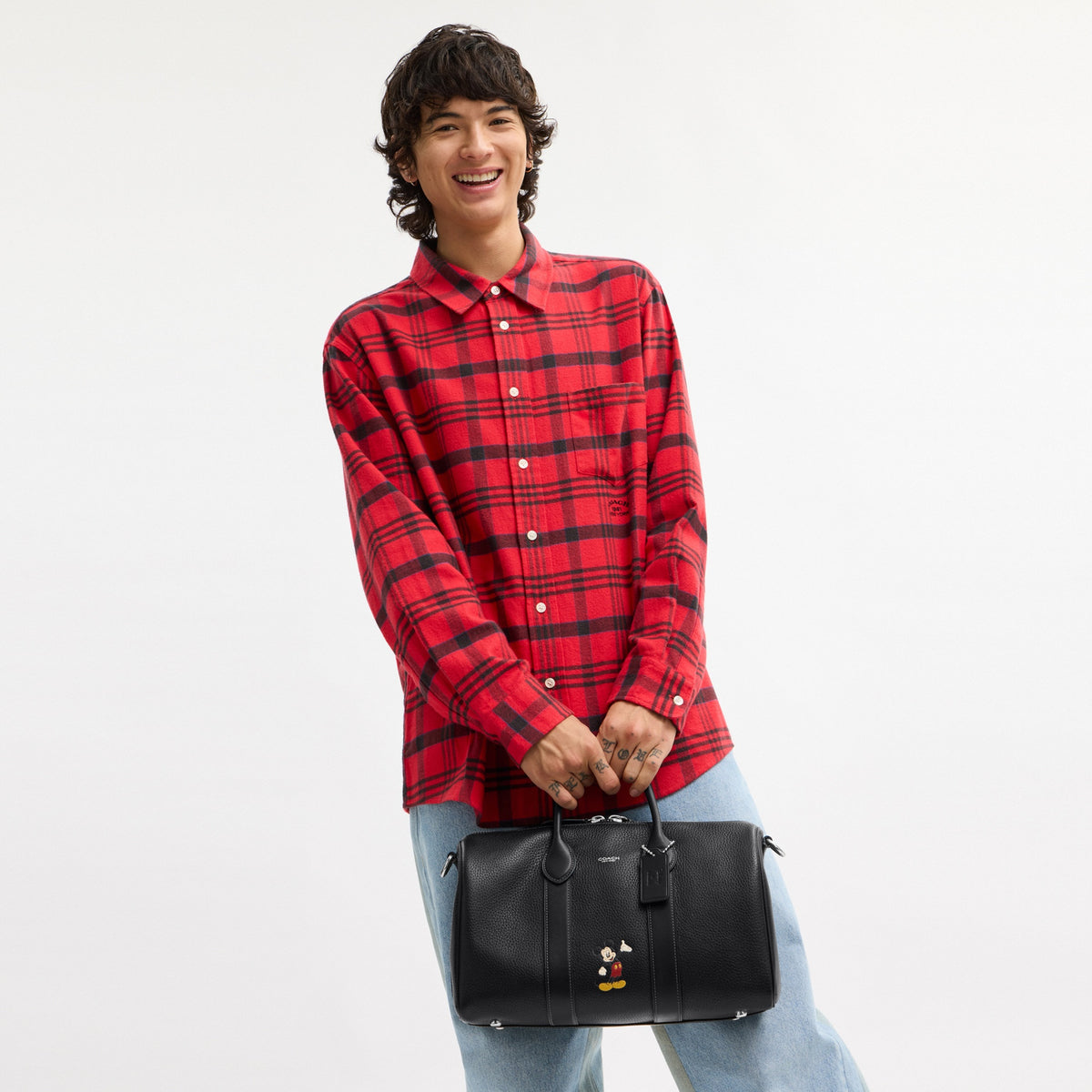 Disney X Coach Compass Bag 35 With Mickey Mouse