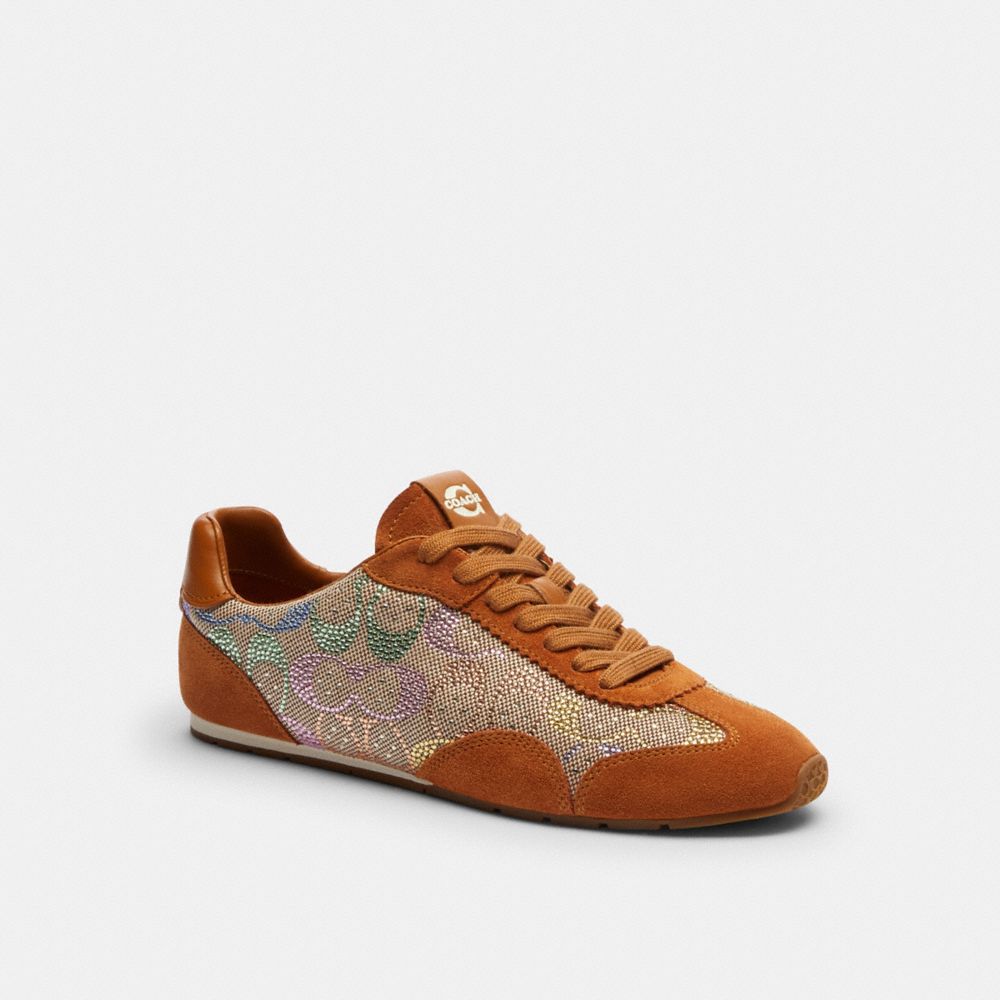 Flat Sneaker In Crystal Signature Jacquard