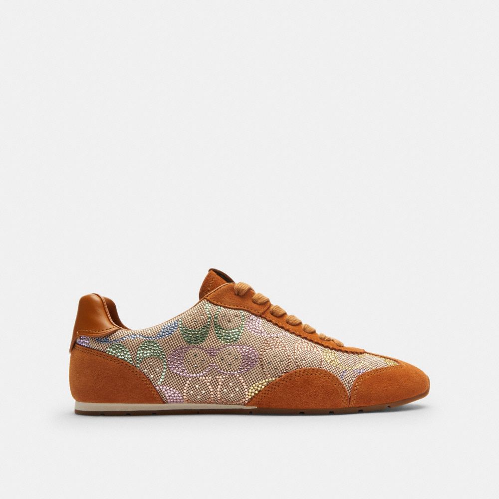 Flat Sneaker In Crystal Signature Jacquard