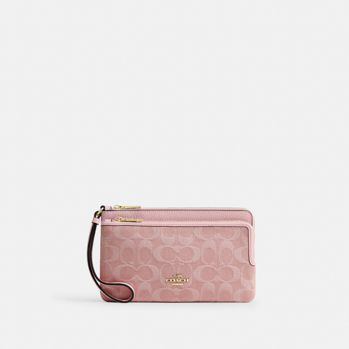 Double Zip Wristlet With Floral Print
