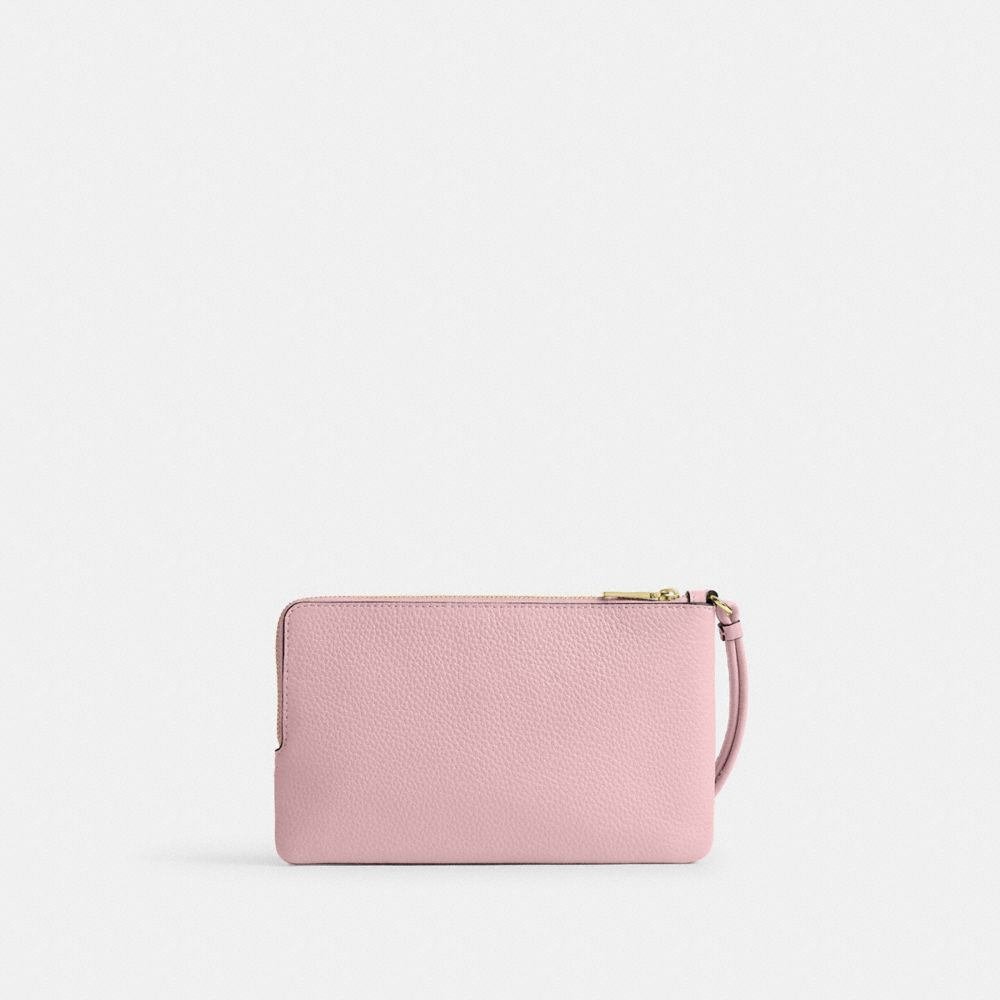 Double Zip Wristlet With Floral Print