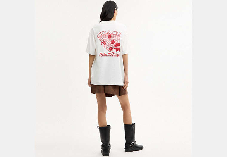 Pizza Relaxed T-Shirt In Organic Cotton