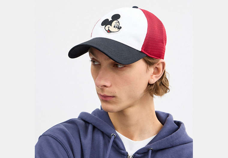 Disney X Coach Trucker Hat With Mickey Mouse