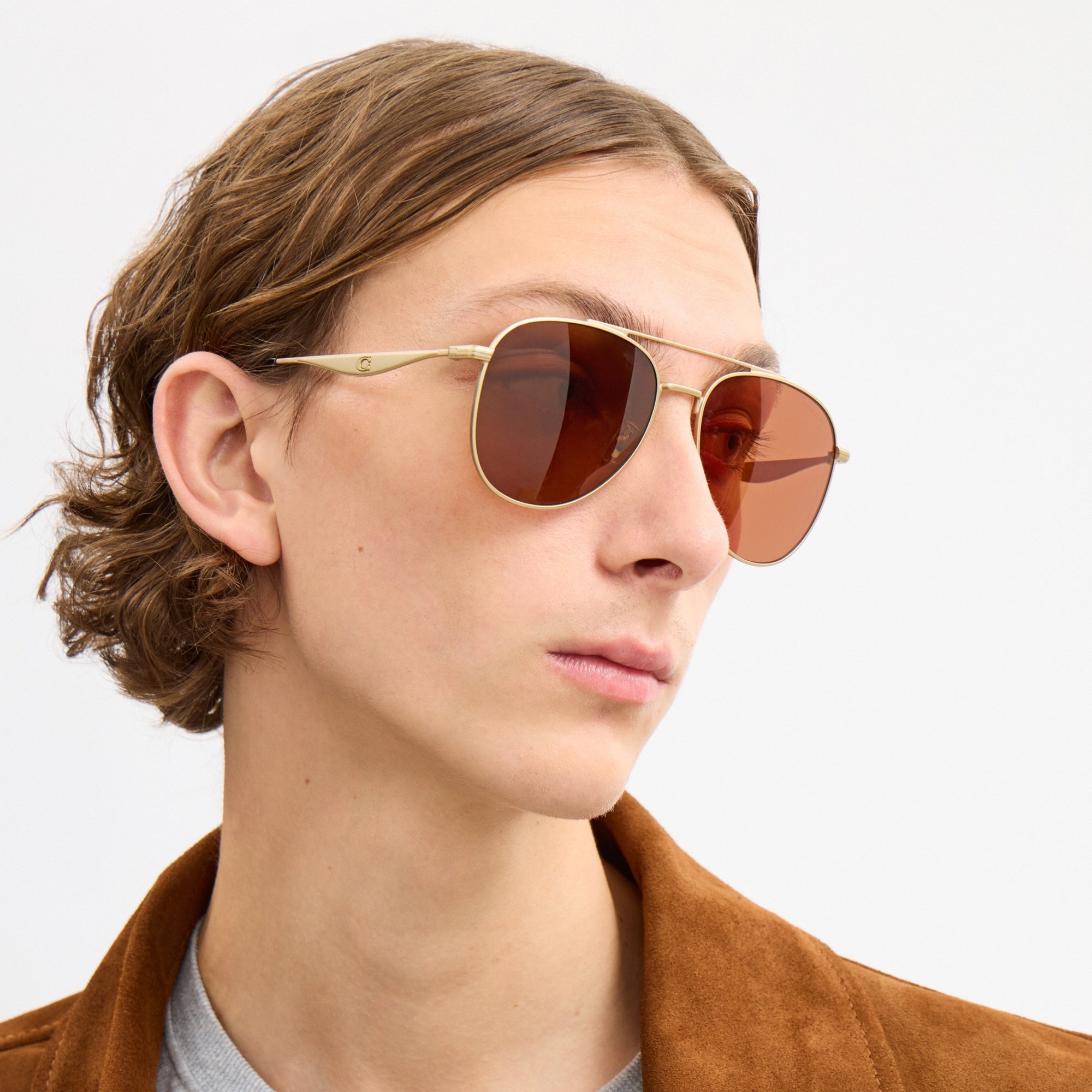 C Hardware Metal Pilot Sunglasses