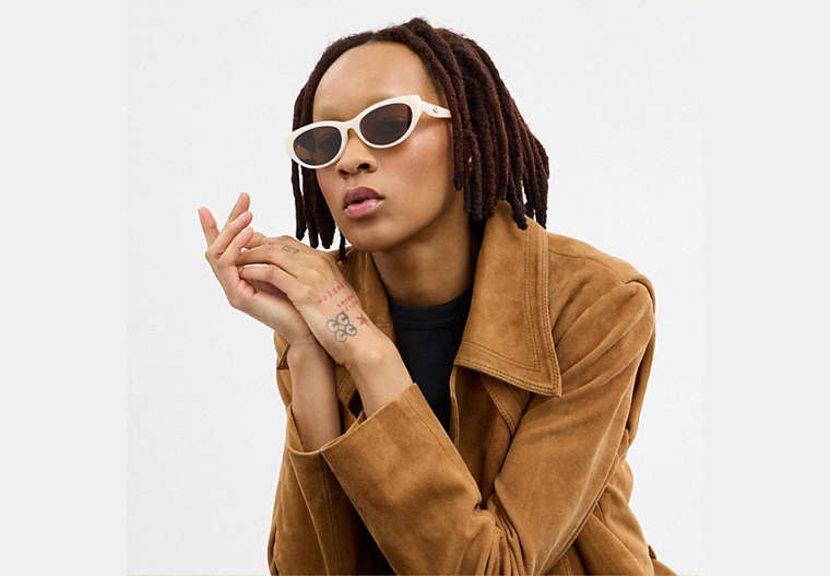 C Hardware Oval Cat Eye Sunglasses