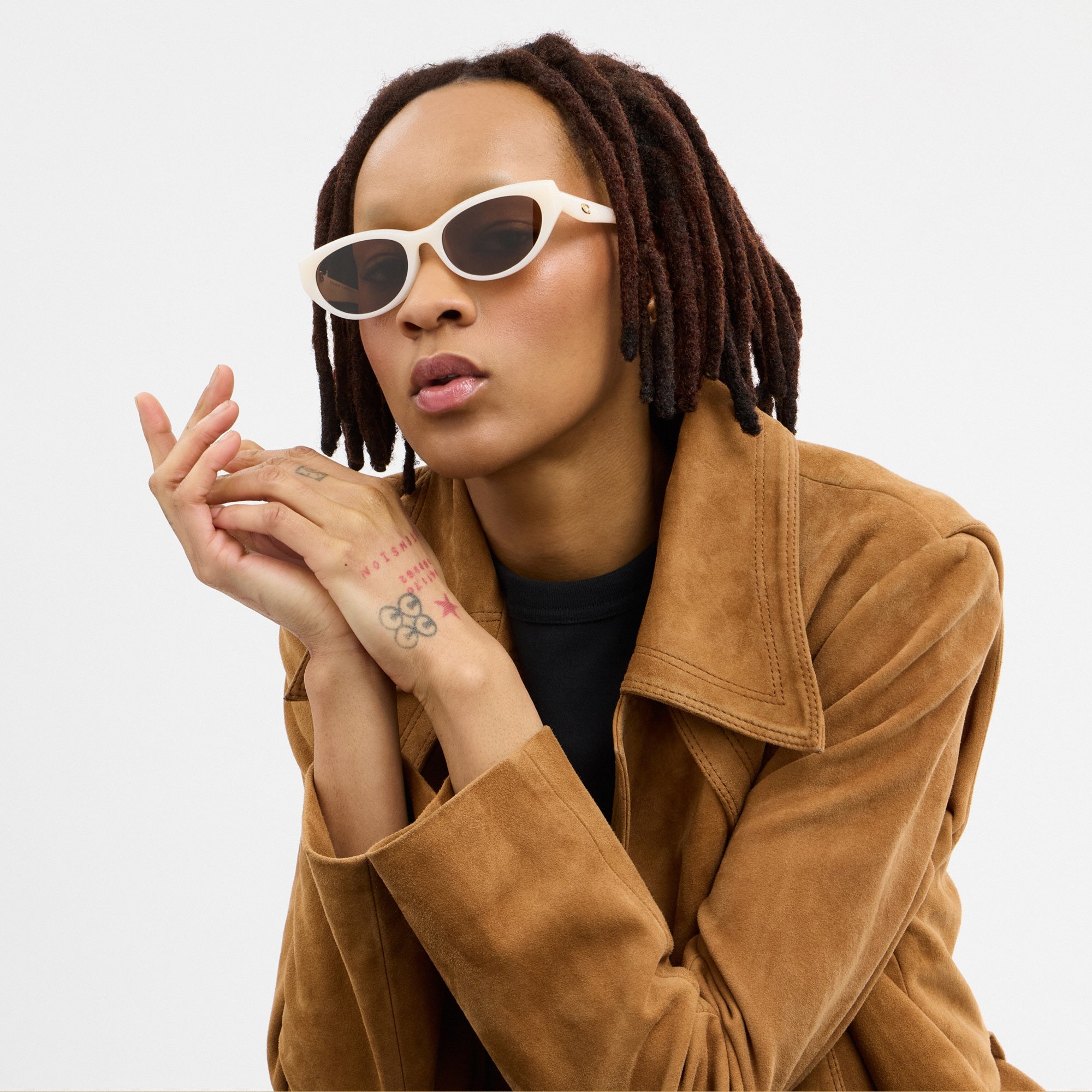 C Hardware Oval Cat Eye Sunglasses
