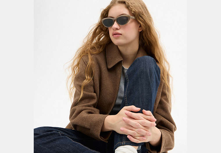 C Hardware Oval Cat Eye Sunglasses