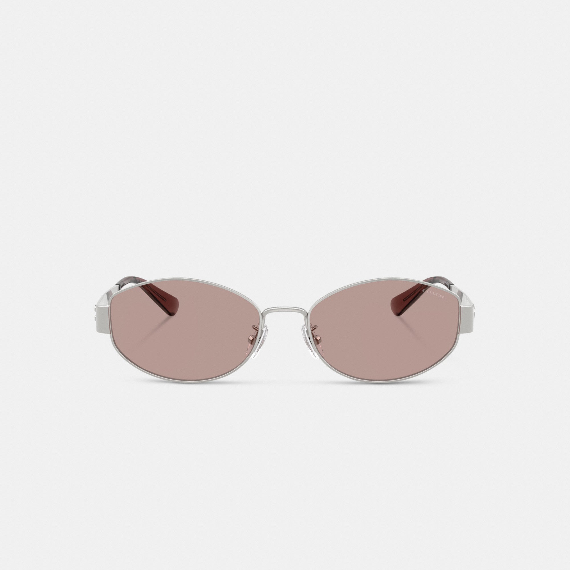 C Hardware Metal Narrow Oval Sunglasses