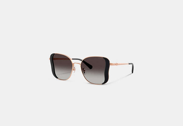 C Hardware Metal Butterfly Square Sunglasses