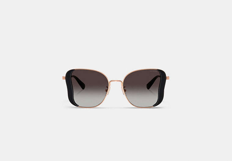 C Hardware Metal Butterfly Square Sunglasses