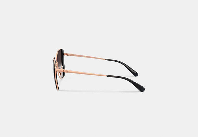 C Hardware Metal Butterfly Square Sunglasses