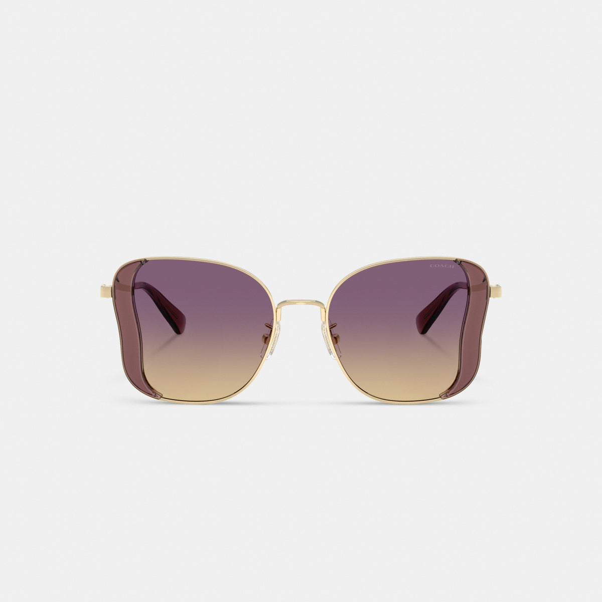 C Hardware Metal Butterfly Square Sunglasses