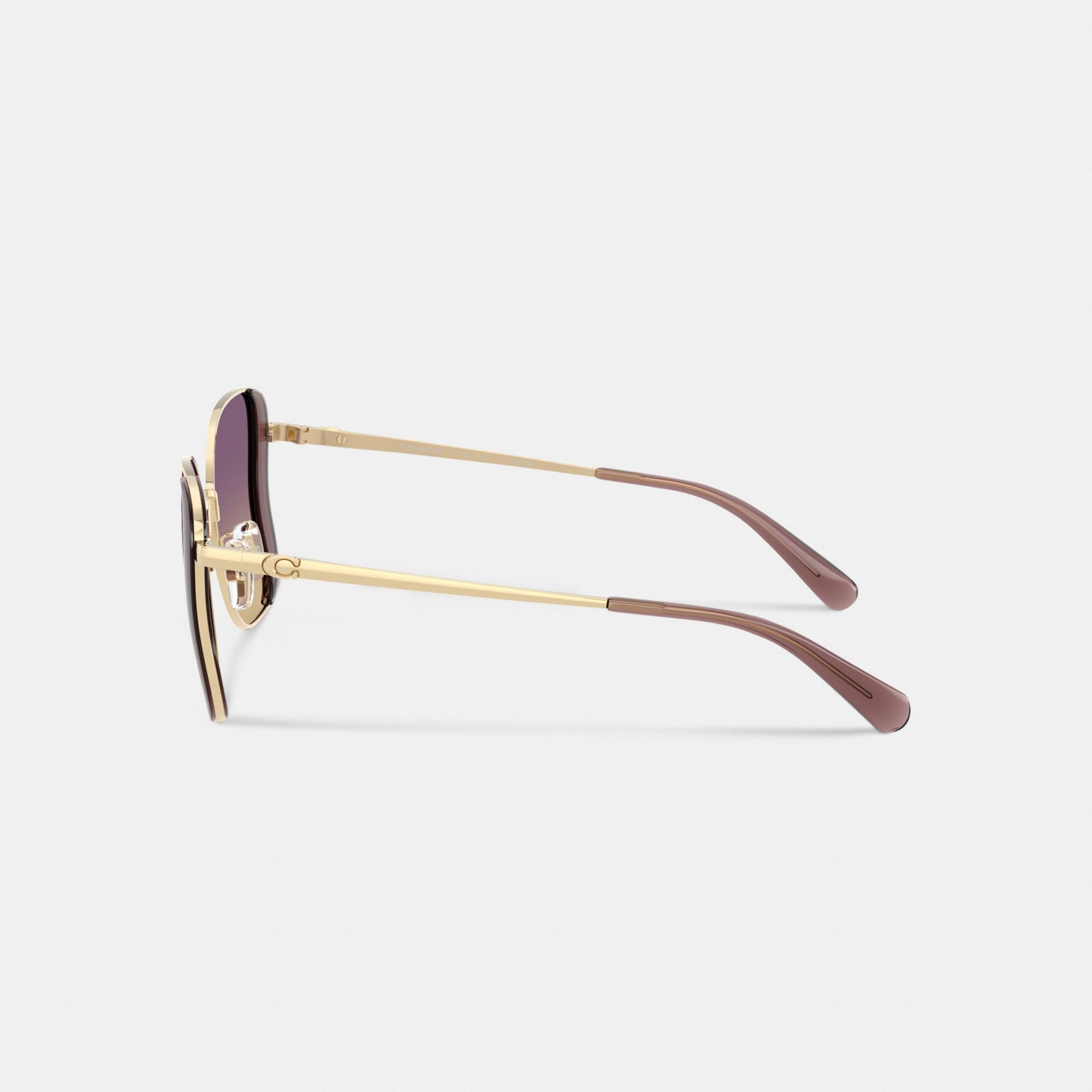 C Hardware Metal Butterfly Square Sunglasses