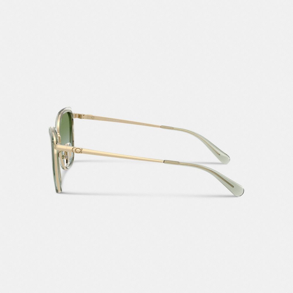 C Hardware Metal Square Sunglasses