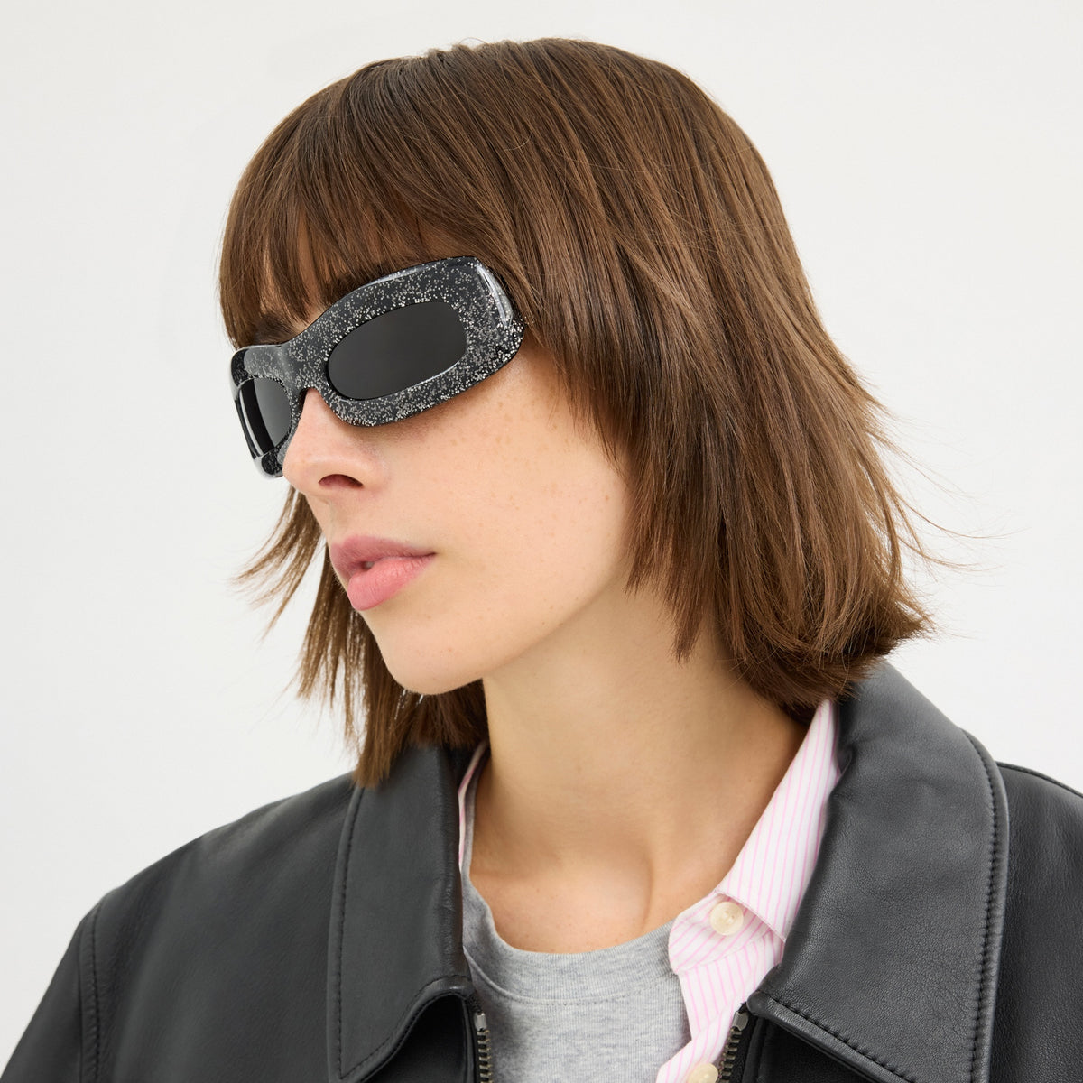Chunky Narrow Rectangle Sunglasses