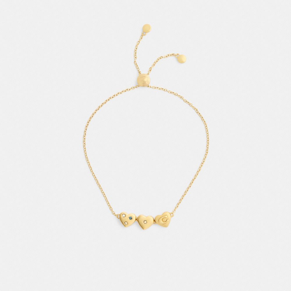 Heart Cluster Slider Bracelet