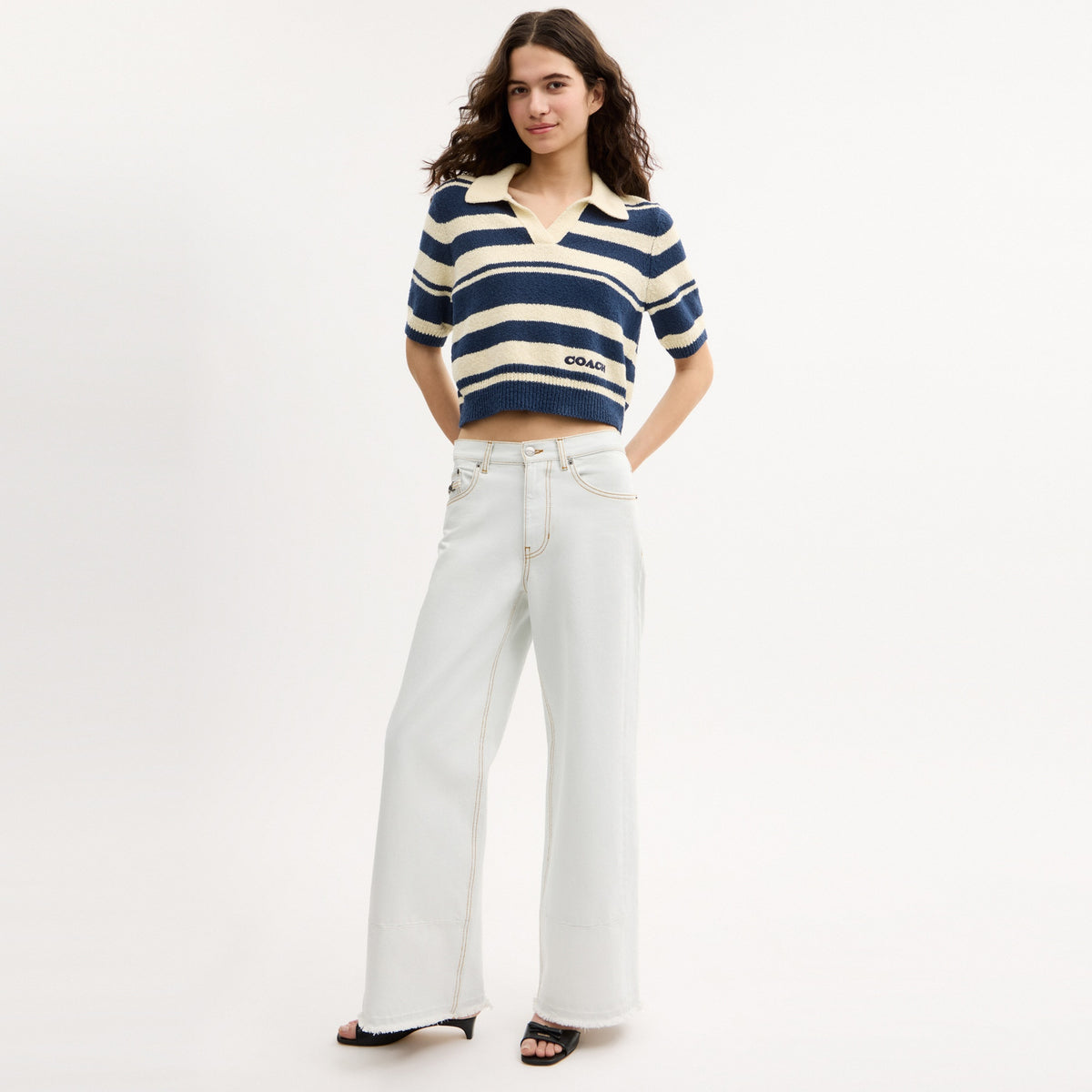Striped Knit Polo