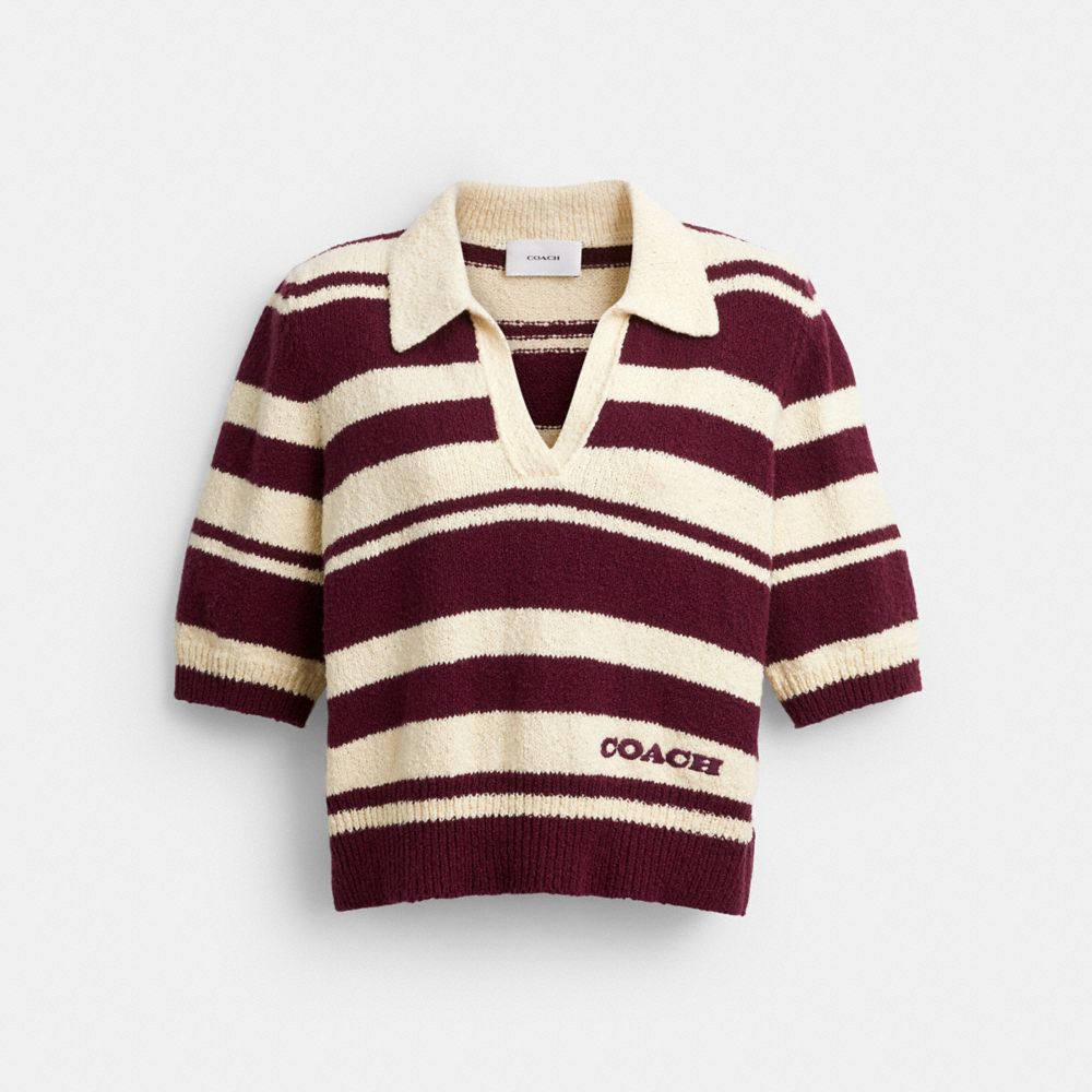 Striped Knit Polo