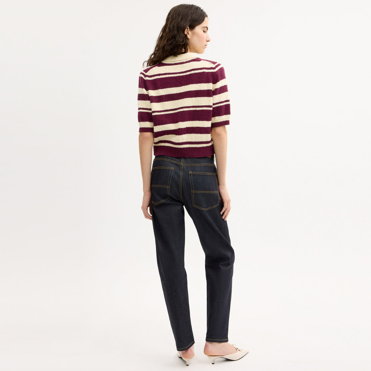 Striped Knit Polo